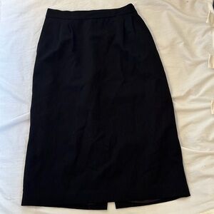 Black vintage midi skirt